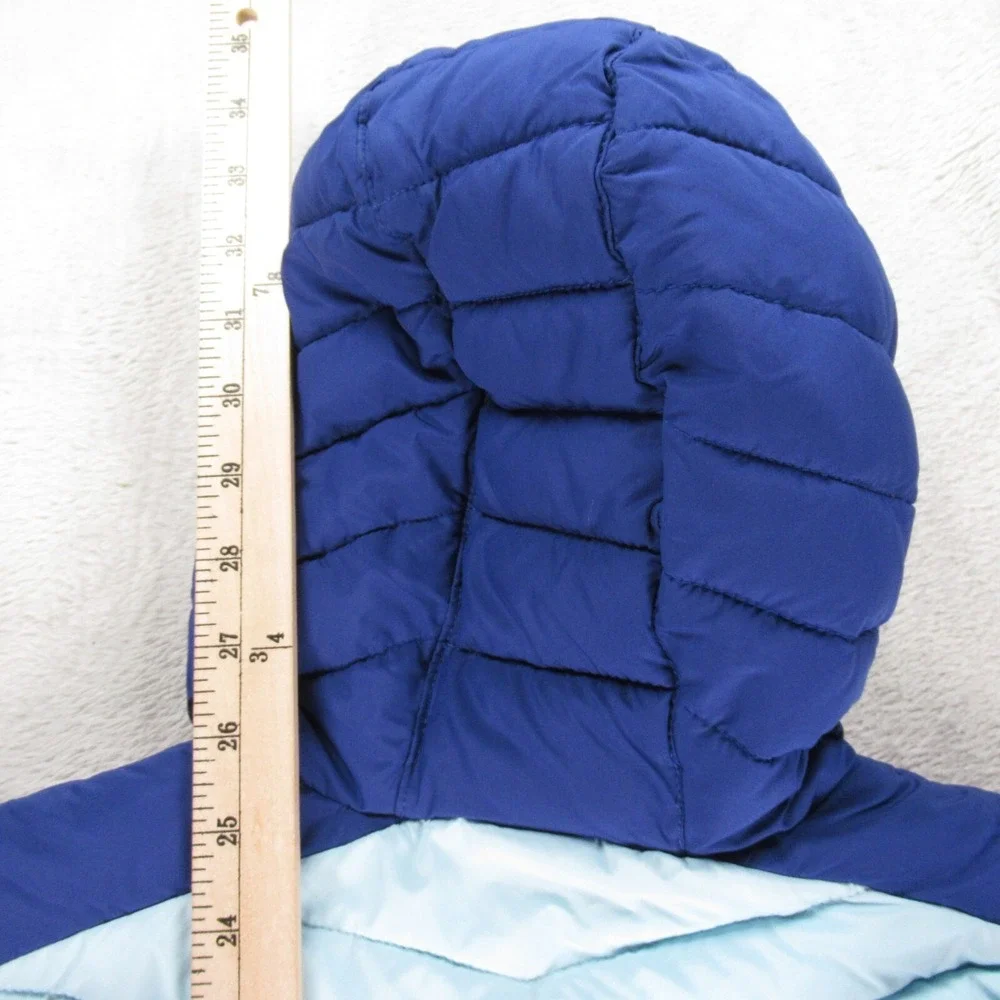 Columbia Jacket Youth Small 7/8 Blue Colorblock Omni Heat Slope Edge Mid READ